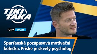 TIKI-TAKA: Sparťanská pozápasová motivační kolečka. Priske je skvělý psycholog