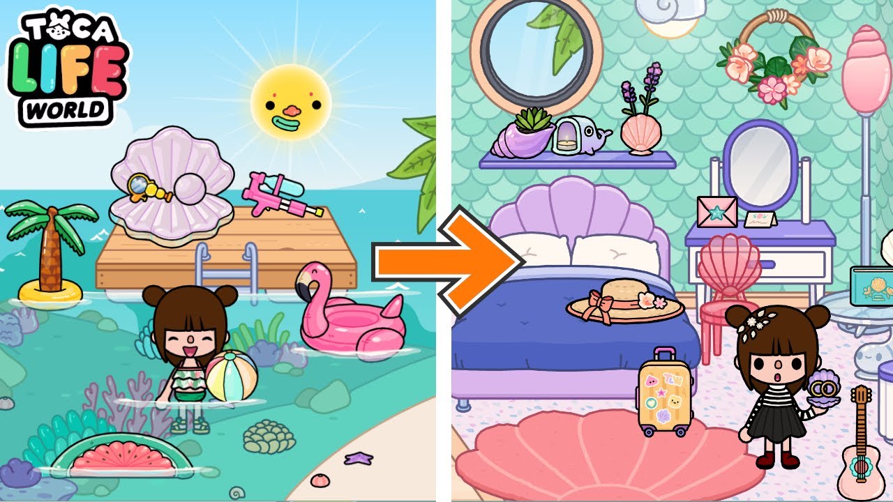 Mermaid Room Tropical Island Resort | Toca Life World - YouTube