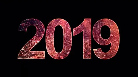 2019-2021 Text With Fireworks Pack Stock Motion Graphics