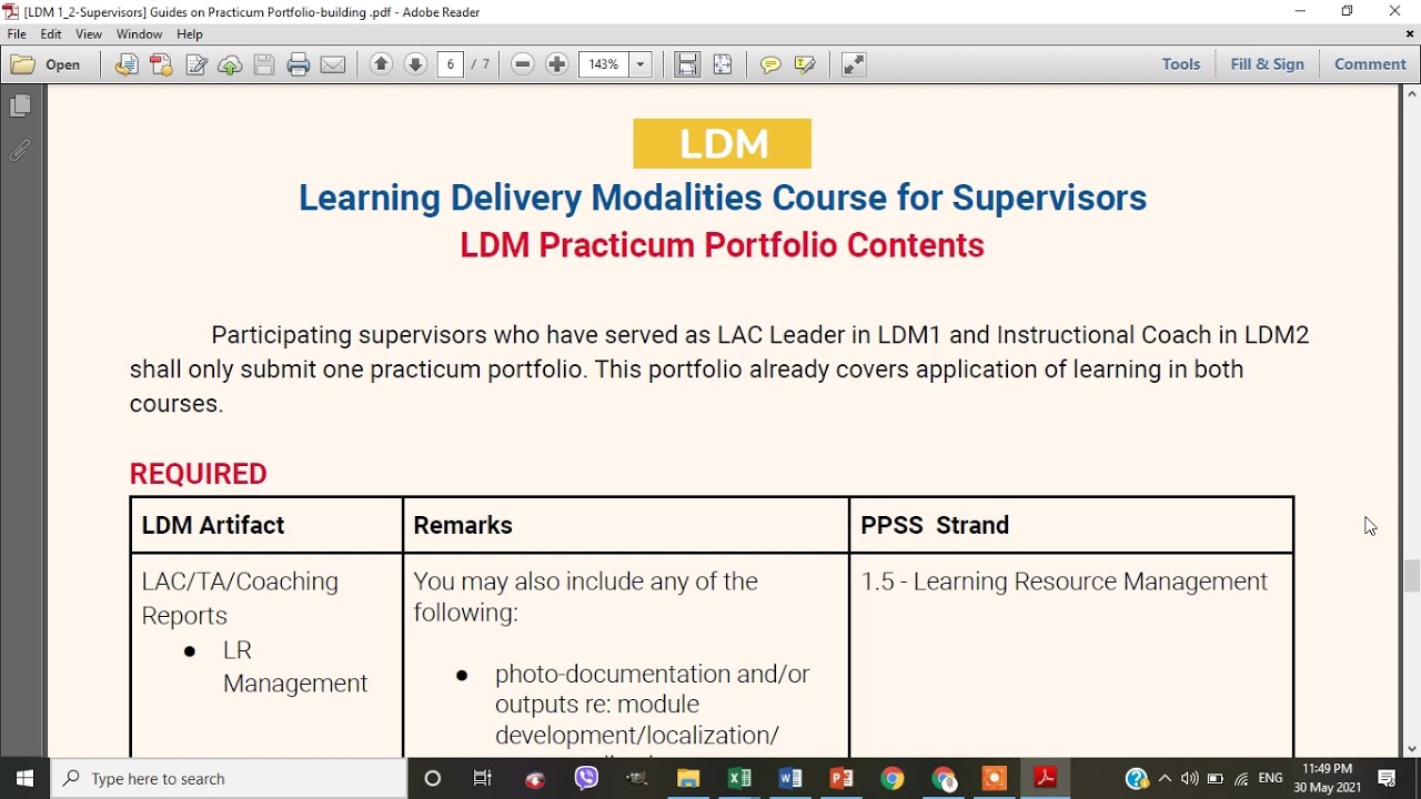 21 Ldm Practicum List Of Artifacts For Supervisors And Evaluation Tool For School Heads Youtube