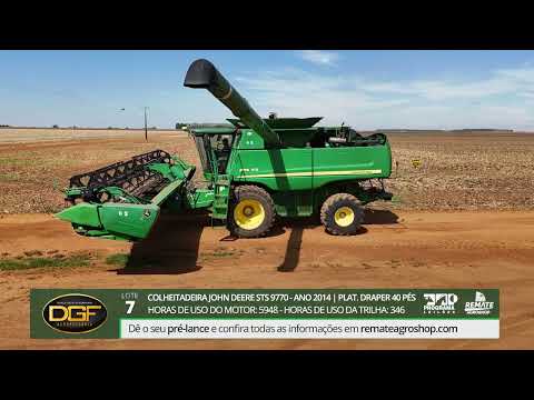 Lote 07 - Colheitadeira John Deere 9770 STS c/ Plataforma Soja 640FD | Ano 2014