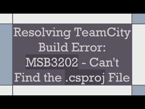 Resolving TeamCity Build