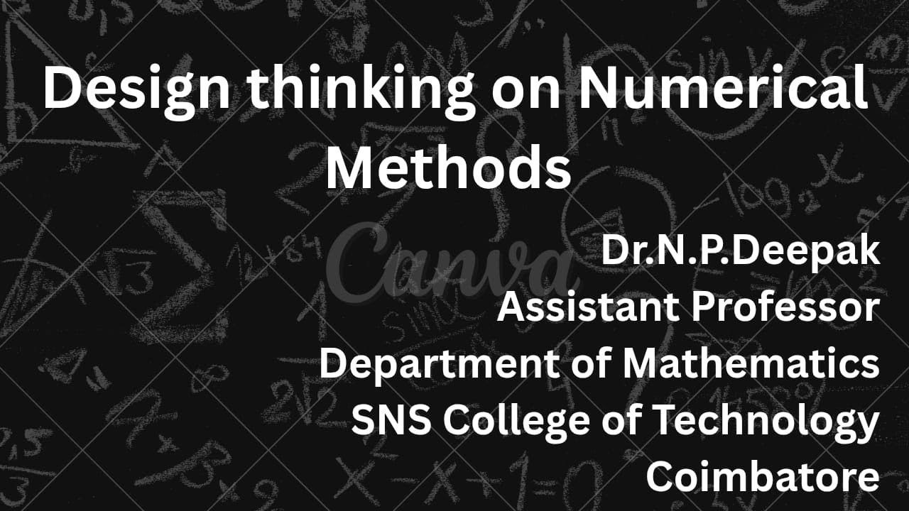 Design thinking based on Numerical Methods| Statistics and Numerical ...