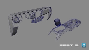 Modeling the Interior Side of the Jeep Wrangler in Maya - Part 3