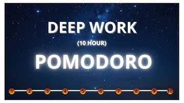 ⏱️ 10 Hour Timer (pomodoro) / Relaxing timer / Countdown with Simple Beeps 🔔