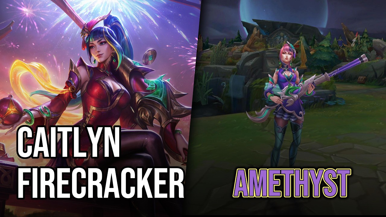 Firecracker Caitlyn Skin - Amethyst | League of Legends | Chromas Skin