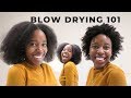 Blowouts on 4C/4B Natural Hair without Heat Damage | Blowdryer Comb
