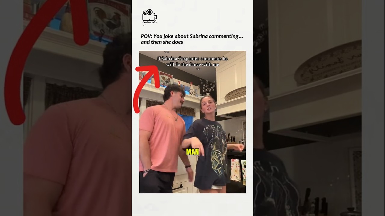 Sabrina Carpenter’s comment made this fan do the Manchild Dance Challenge😂