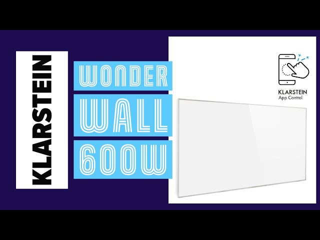Klarstein Wonderwall 600w Smart Infrared heating panel - YouTube
