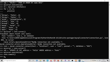 How To Update Table using MySQL in Python