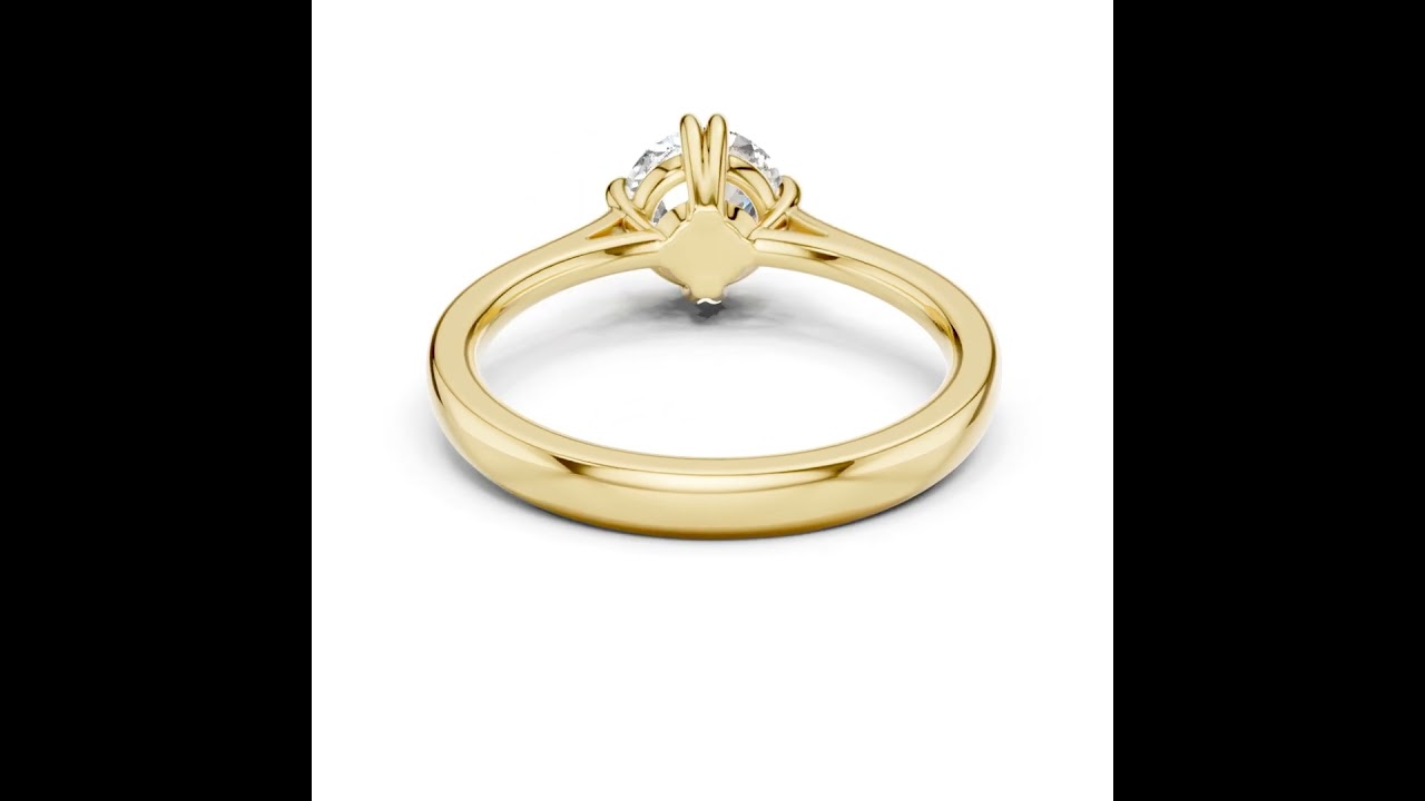 Solitaire Round Diamond Double-Prong Set Ring