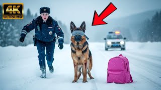 картинка: Полицейская нашла собаку с повязкой и розовым рюкзаком — то, что было внутри, тронуло всех