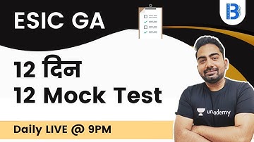 ESIC UDC MTS STENO 2022 | GA Mock Test Series | Mock Test - 6 | Abhijeet Sir | Bankers Way