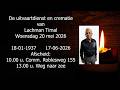 De uitvaartdienst en crematie van Lachman Timal. Woensdag 20 mei 2026.