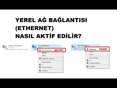 YEREL AĞ BAĞLANTISI AKTİF ETME ADIMLARI- ETHERNET BAĞLANTISI NASIL AKTİF EDİLİR