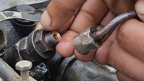 how to injector pump fuel leaking easy solution