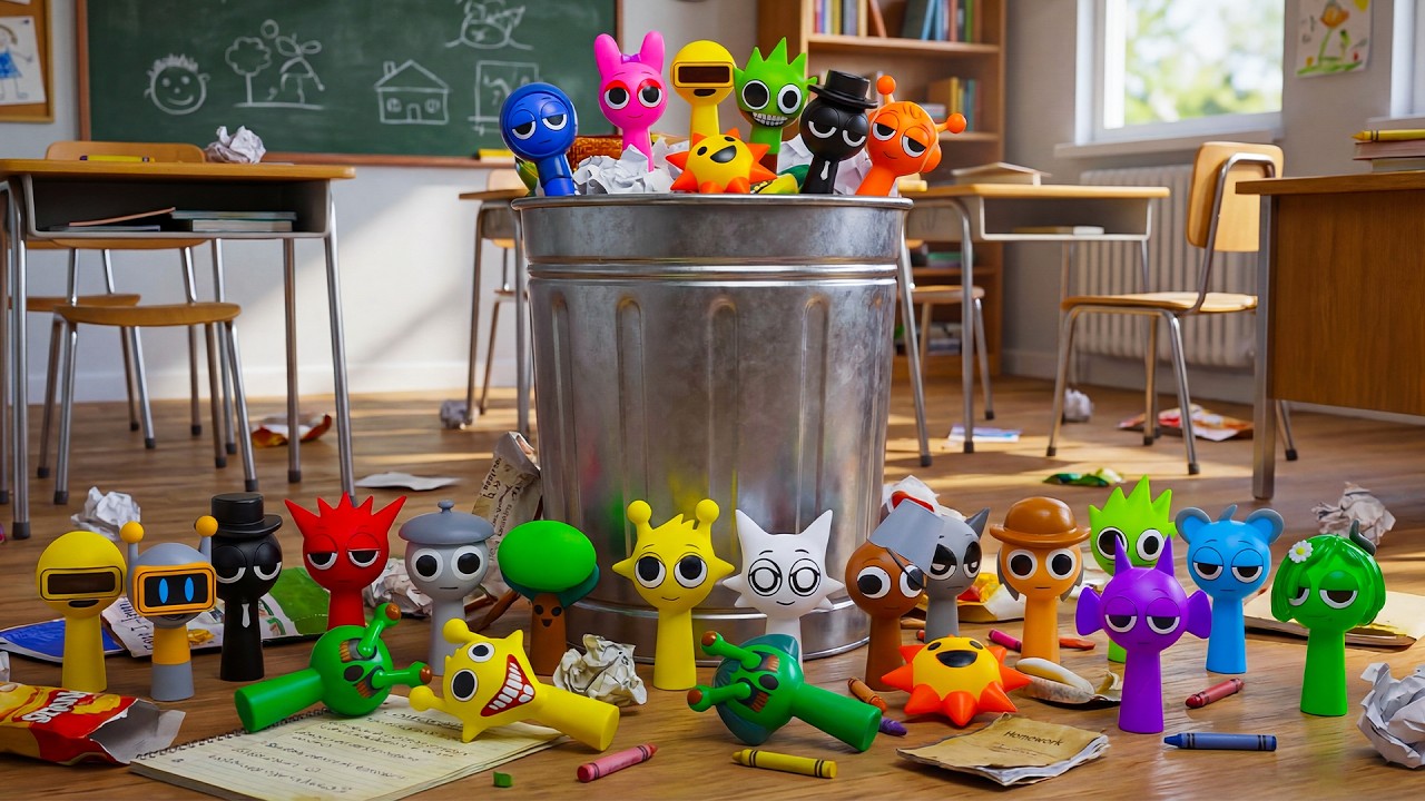 Мы отправились на поиски Спрунки в класс.