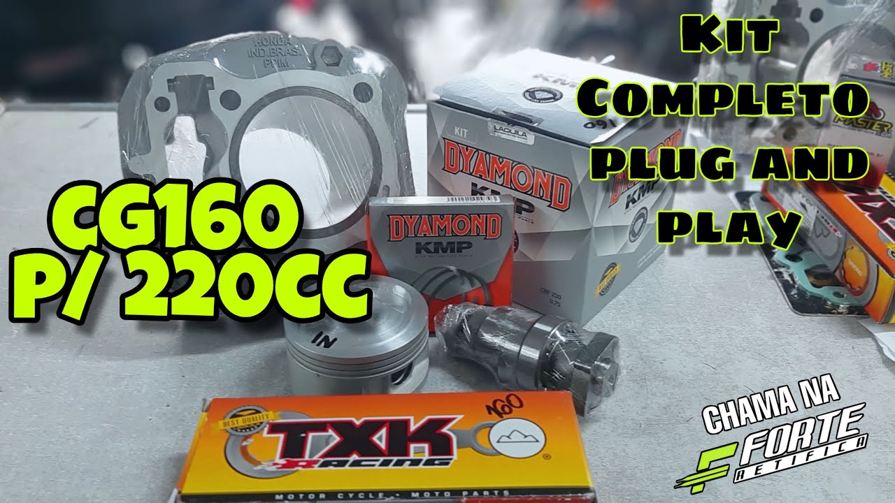 KIT 220cc para Titan 160 Start/Fan. Pistão CRF • Retifica Forte Preparações