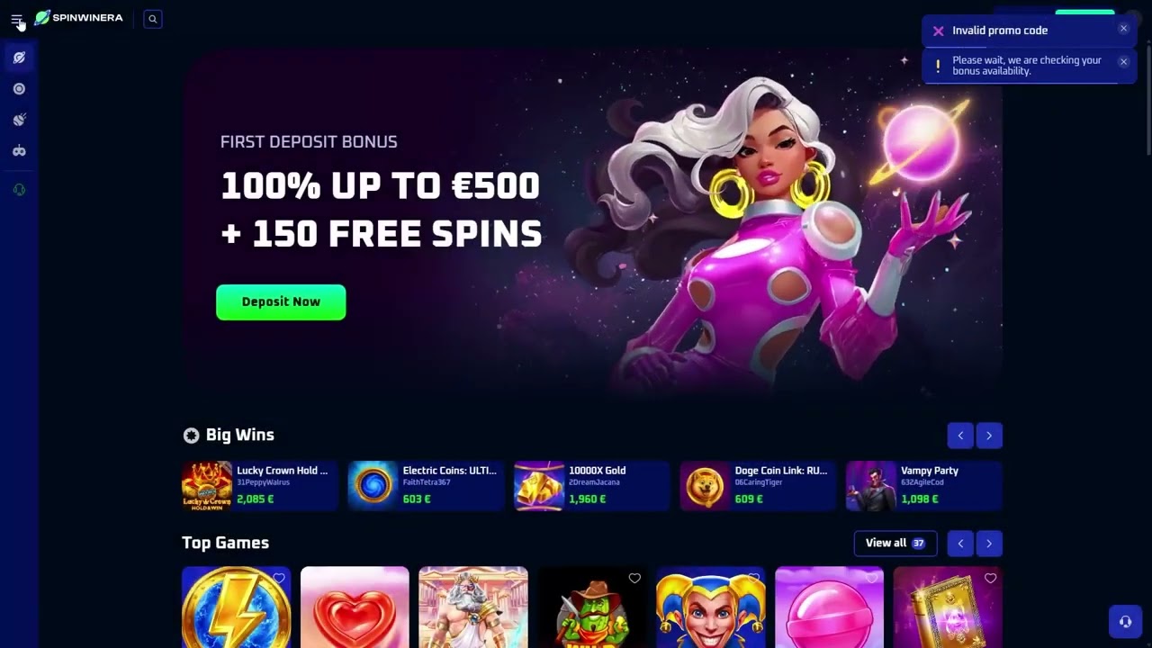 Spinwinera Promo Code: 50 free spins no deposit 🎁