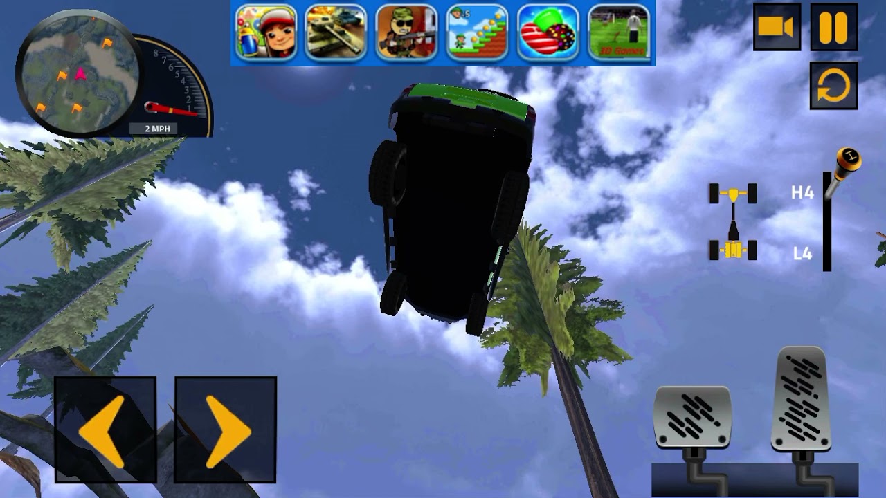 Forest Offroad jeep stunt simulator -Ios Gameplay