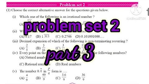 problem set 2 | 9th maths part 1 |chapter number 2 Real numbers | Maharashtra state board #class9th