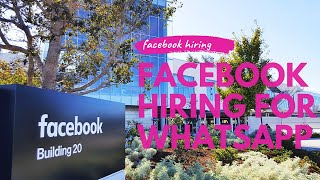FACEBOOK HIRING FOR WHATSAPP PROCESS | FACEBOOK RECRUITMENT 2021 |FACEBOOK JOBS screenshot 3