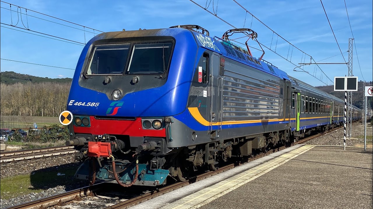 TRENI PASSEGGERI E MERCI VELOCI in transito a Montelupo Capraia!