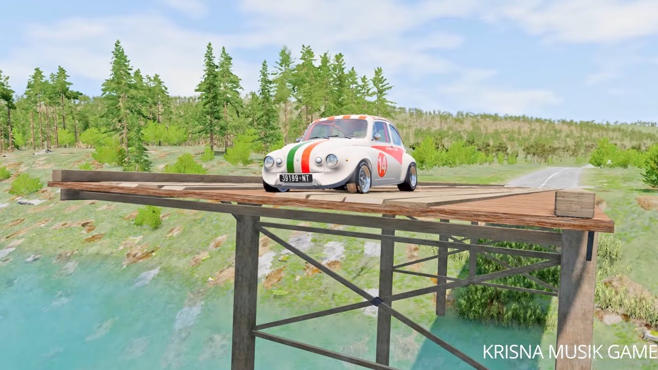 MOBIL vs BROKEN BRIDGE #4 - BeamNG.Drive 0.38