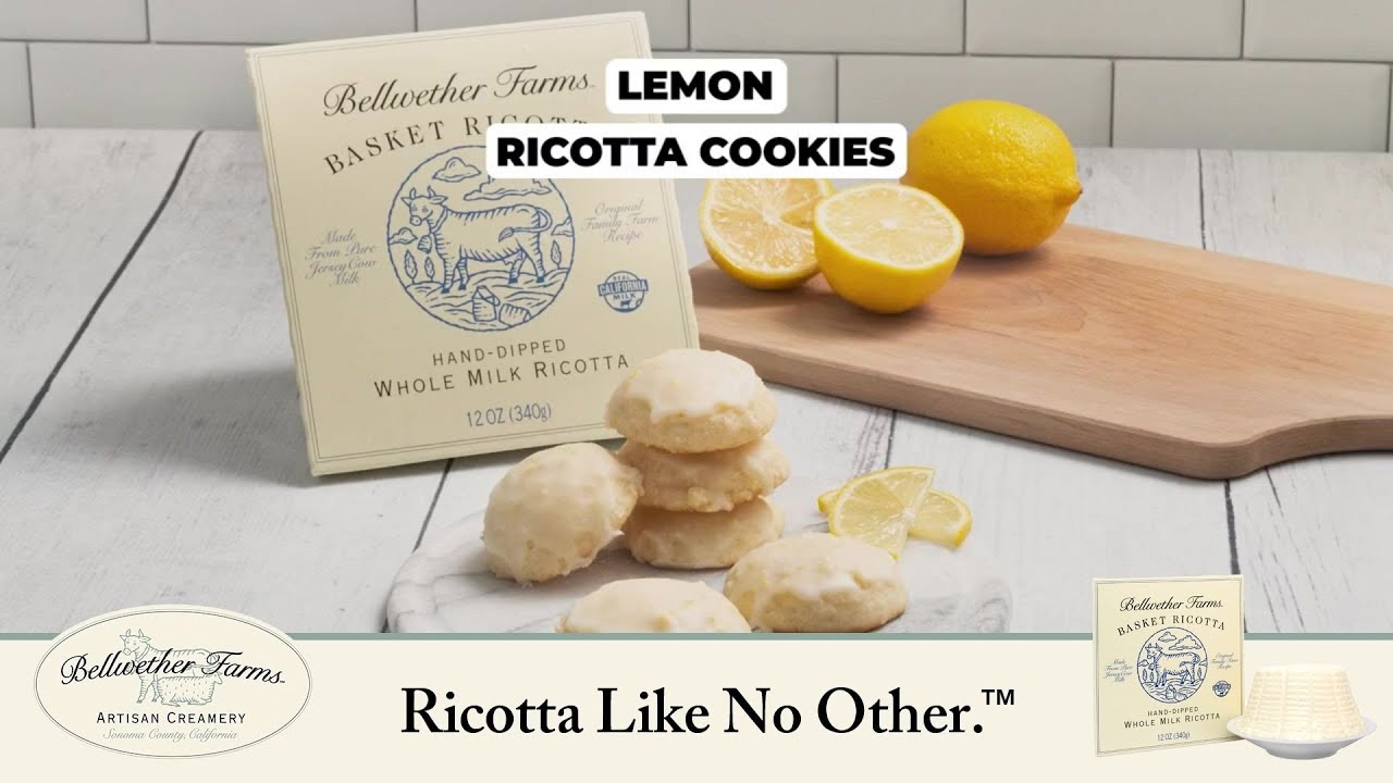 Bellwether Ricotta Toast Bellwether Farms Lemon Ricotta Cookies - YouTube