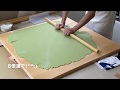 蕎麦打ち風景4（茶そば）練り込みリカバリー、ヒビ割れとの格闘、1.47回/秒(4束目)などなど