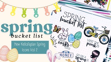 Spring Bucket List with the NEW Kell of a Plan Spring Icons!