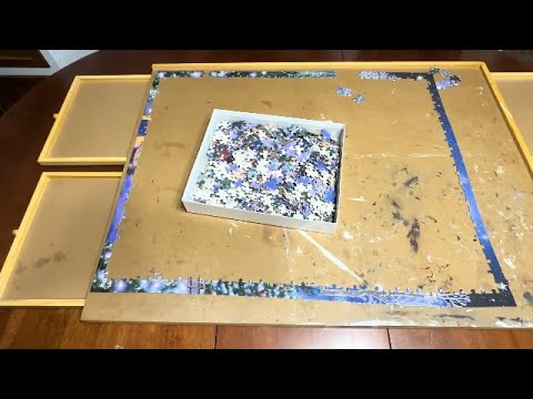 Great gift for puzzle people Bits and Pieces Jigsaw Puzzle Board with Drawers, Puzzle Board 1000 Pie