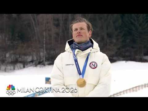Johannes Hoesflot Klaebo soaks in Norway's national anthem | Winter Olympics 2026 | NBC Sports
