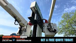 Tulsa LED Display Sign | Tulsa Led Display Sign Installed by HighwayManSigns.com