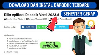 Cara Download dan Instal Aplikasi Dapodik 2023.d Terbaru.