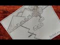 How To Draw Easy Drawing | Landscape Scenery Art Village | pencil drawing #drawing #art #scenery