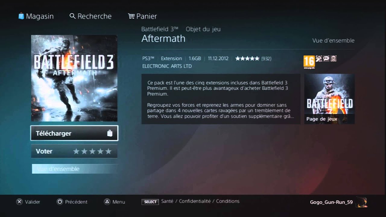 comment installer aftermath ps3