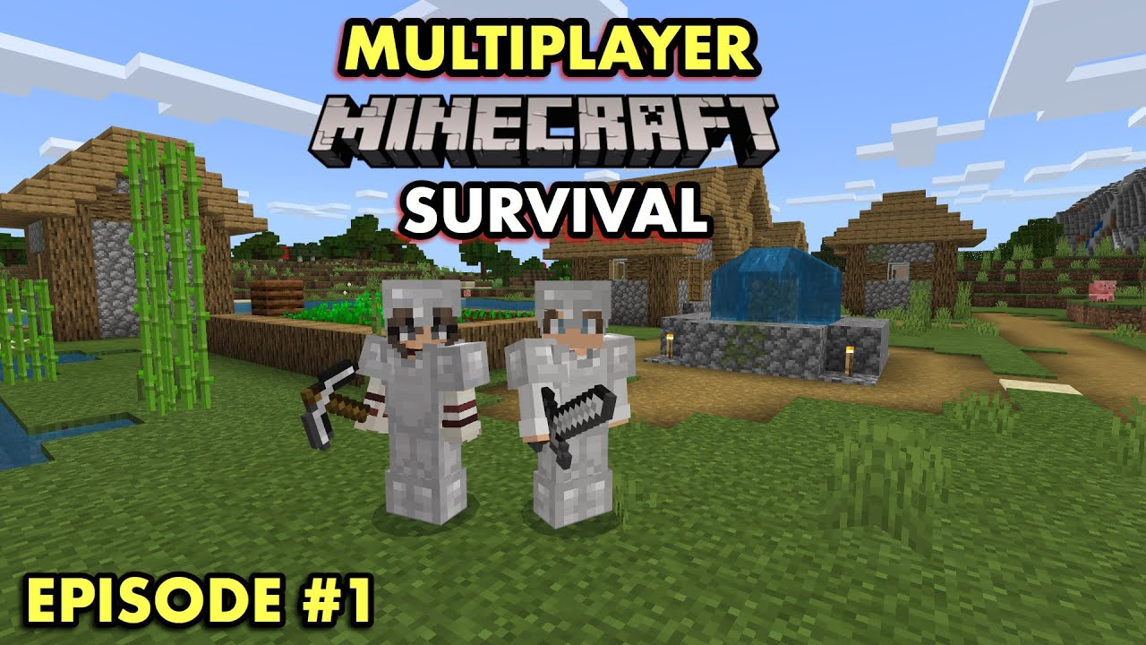A GREAT START in Multiplayer Minecraft Survival (Ep. 1) 