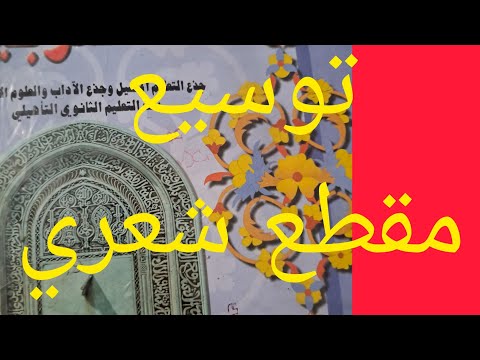 توسيع مقطع شعري الاخير من قصيدة انا والمدينة جذع مشترك ادبي كتاب المنير مادة التعبير والانشاء
