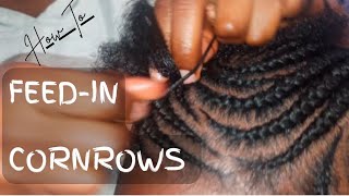 HOW TO: Feed-In Braids •|• Feed In Cornrows •|• How to make Ghana weaving •|• Feed-In Cornrow
