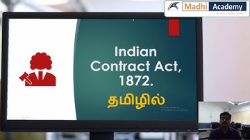 Indian Contract Act 1872 in Tamil  இந்திய ஒப்பந்தச் சட்டம்,1872