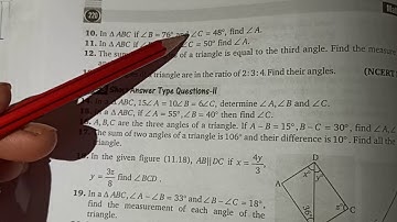 Triangles and Its Angle ( exercise 11.1)