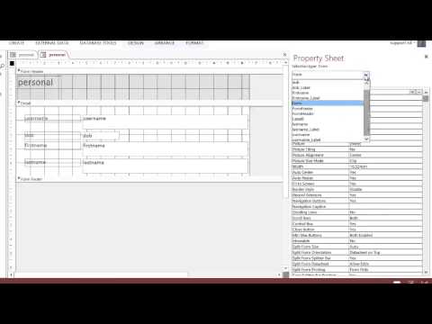 setting data entry on a form in Access