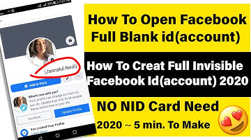 How To Create Full Invisible Facebook Id(account) | Facebook Blank Id 2022/Empty Name| নাম ছাড়া আইডি