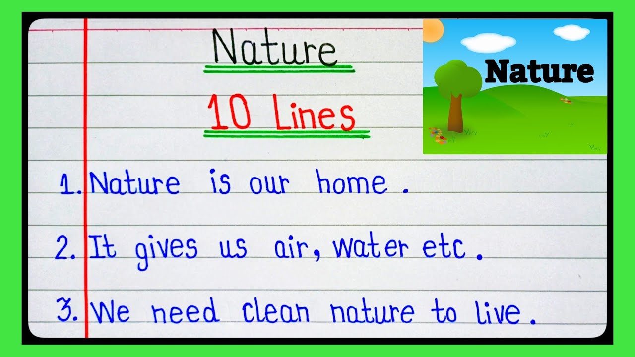 10 Lines Essay On Nature In English l Essay For World Nature Conservation Day l Essay On Nature l