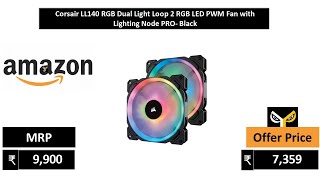 Corsair LL140 RGB Dual Light Loop 2 RGB LED PWM Fan with Lighting Node PRO  Black