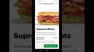 How to order a Sandwich on the Subway app and How to apply an online deal on the Subway app