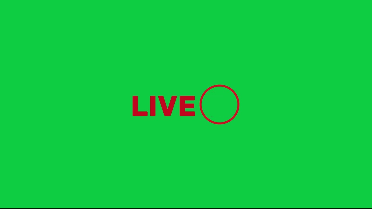 Live Stream Sign Green Screen Chroma Key Animation