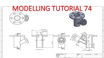 SolidWorks Modeling parts tutorial with Exercise 74