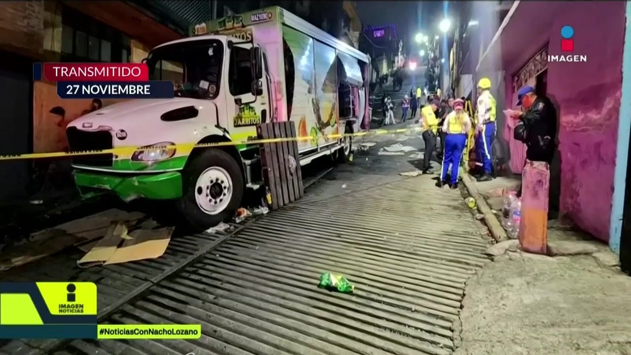 Pánico por accidente de camión en la 